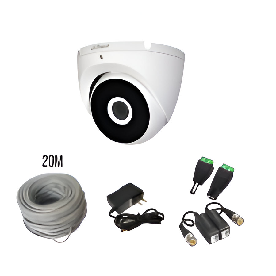 COMBO CON CÁMARA DAHUA TIPO EYEBALL 2MP